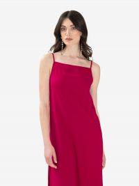 P.A.R.O.S.H. Abito lungo cady con fiocco posteriore Magenta