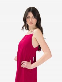 P.A.R.O.S.H. Abito lungo cady con fiocco posteriore Magenta