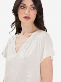 P.A.R.O.S.H. Blusa paillettes Panna P.A.R.O.S.H. Blusa paillettes Panna