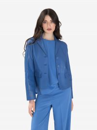 P.A.R.O.S.H. Giacca corta pelle Azzurro