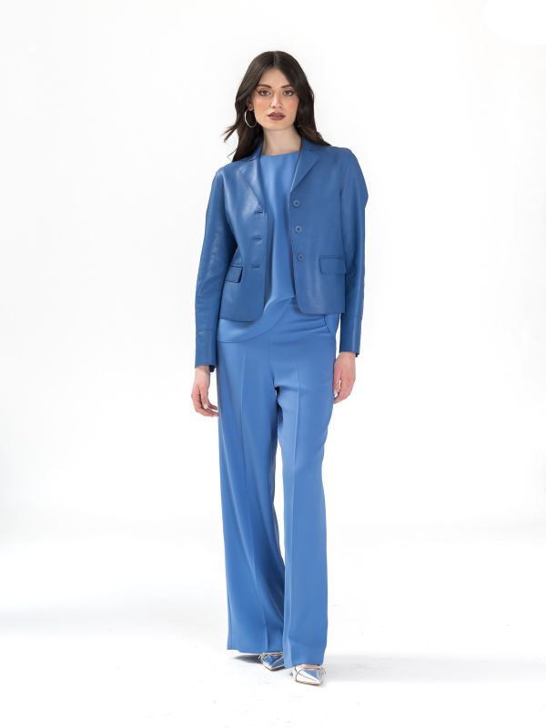 P.A.R.O.S.H. Giacca corta pelle Azzurro