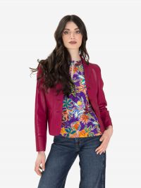 P.A.R.O.S.H. Giacca corta pelle Azzurro