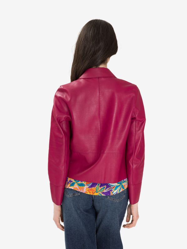 P.A.R.O.S.H. Giacca corta pelle Azzurro