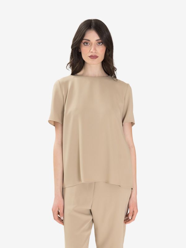 P.A.R.O.S.H. Blusa m/c cady Sabbia P.A.R.O.S.H. Blusa m/c cady Sabbia