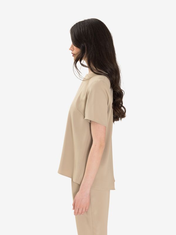 P.A.R.O.S.H. Blusa m/c cady Sabbia