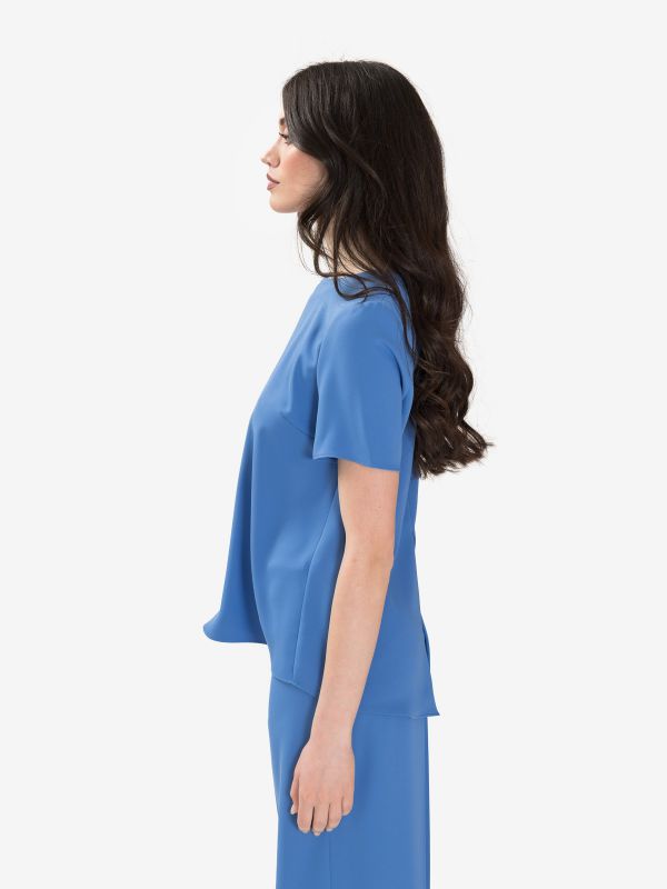P.A.R.O.S.H. Blusa m/c cady Azzurro P.A.R.O.S.H. Blusa m/c cady Azzurro