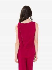 P.A.R.O.S.H. Blusa smanicata cady con nodo Magenta