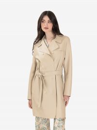 P.A.R.O.S.H. Trench pelle beige chiaro