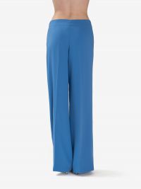 P.A.R.O.S.H. Pantalone cady palazzo con zip Azzurro