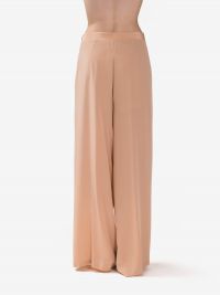 ERIKA CAVALLINI Pantalone palazzo seta Cipria