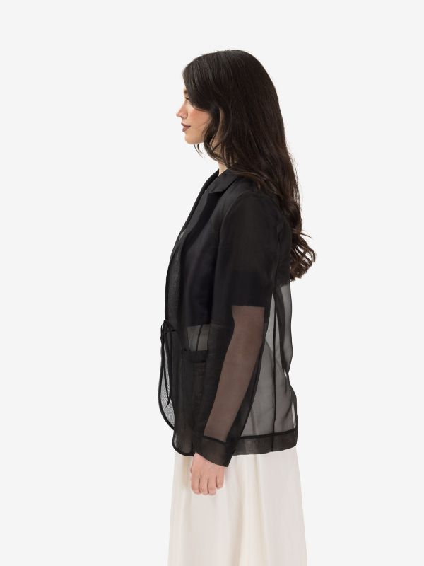 FORTE FORTE Blazer organza Nero