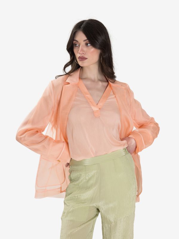 FORTE FORTE Blazer organza Pesca