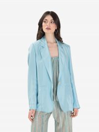 FORTE FORTE Blazer in seta Celeste