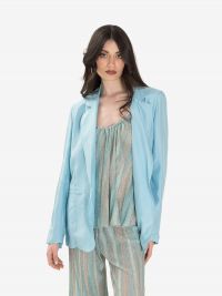 FORTE FORTE Blazer in seta Celeste
