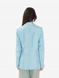 FORTE FORTE Blazer in seta Celeste