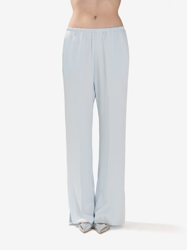 FORTE FORTE Pantalone palazzo cady Celeste polvere