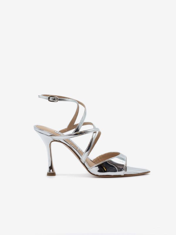 FRANCESCO SACCO Sandalo tc 9 cm multicinturini Argento FRANCESCO SACCO Sandalo tc 9 cm multicinturini Argento