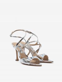 FRANCESCO SACCO Sandalo tc 9 cm multicinturini Argento