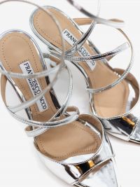 FRANCESCO SACCO Sandalo tc 9 cm multicinturini Argento