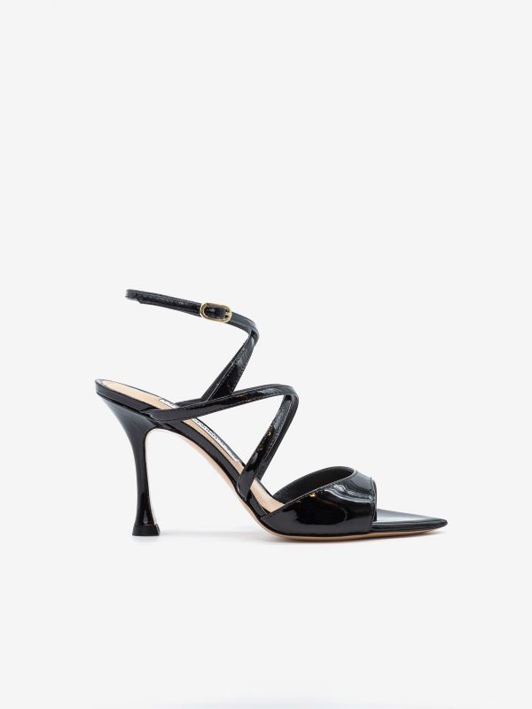 FRANCESCO SACCO Sandalo tc 9 cm multicinturini Nero FRANCESCO SACCO Sandalo tc 9 cm multicinturini Nero