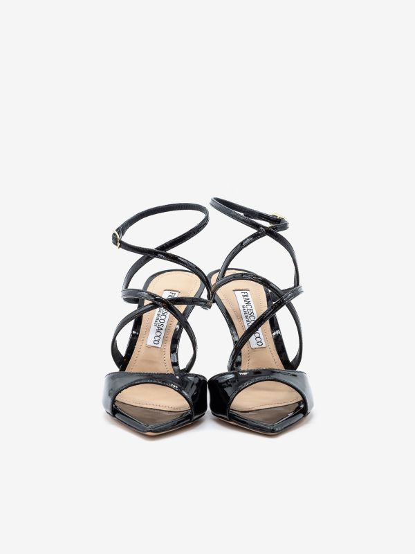 FRANCESCO SACCO Sandalo tc 9 cm multicinturini Nero FRANCESCO SACCO Sandalo tc 9 cm multicinturini Nero