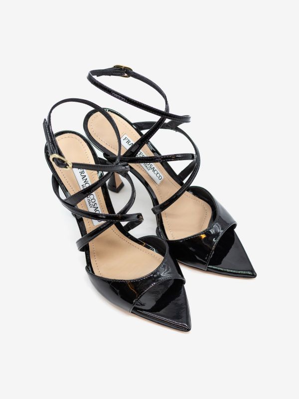 FRANCESCO SACCO Sandalo tc 9 cm multicinturini Nero FRANCESCO SACCO Sandalo tc 9 cm multicinturini Nero