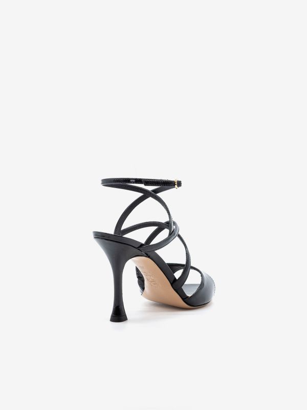 FRANCESCO SACCO Sandalo tc 9 cm multicinturini Nero FRANCESCO SACCO Sandalo tc 9 cm multicinturini Nero