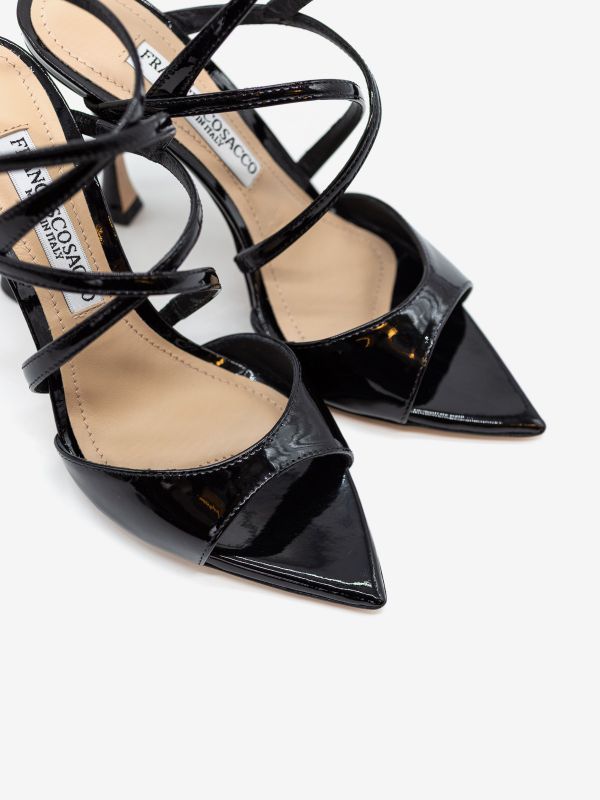 FRANCESCO SACCO Sandalo tc 9 cm multicinturini Nero FRANCESCO SACCO Sandalo tc 9 cm multicinturini Nero