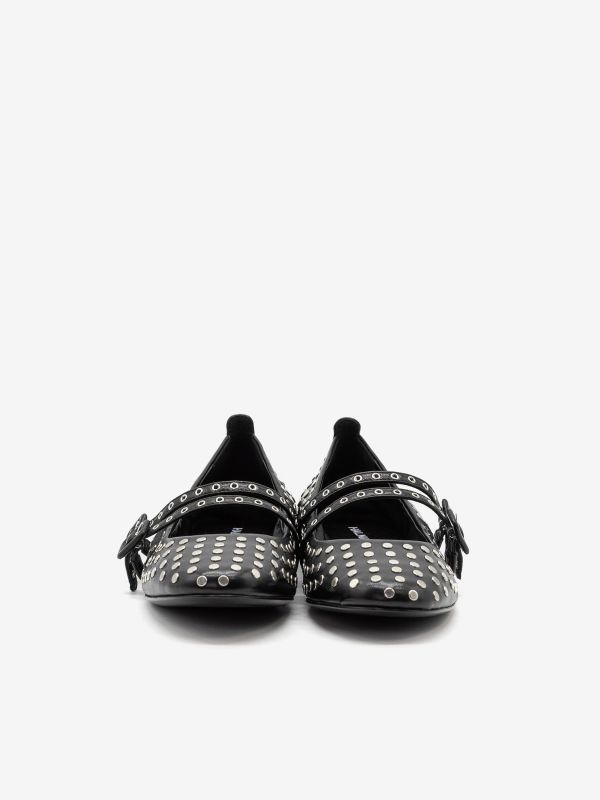HALMANERA Ballerina pelle con borchie Nero HALMANERA Ballerina pelle con borchie Nero