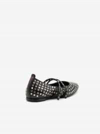 HALMANERA Ballerina pelle con borchie Nero