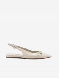 HALMANERA Ballerina slingback con fibbia Ghiaccio
