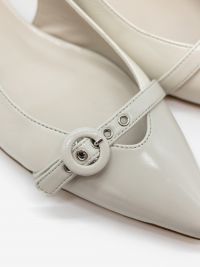 HALMANERA Ballerina slingback con fibbia Ghiaccio