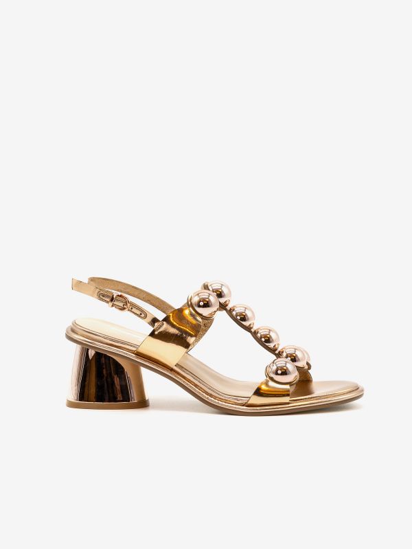JEANNOT Sandalo tc 5 cm vernice con bulle Oro rosa JEANNOT Sandalo tc 5 cm vernice con bulle Oro rosa
