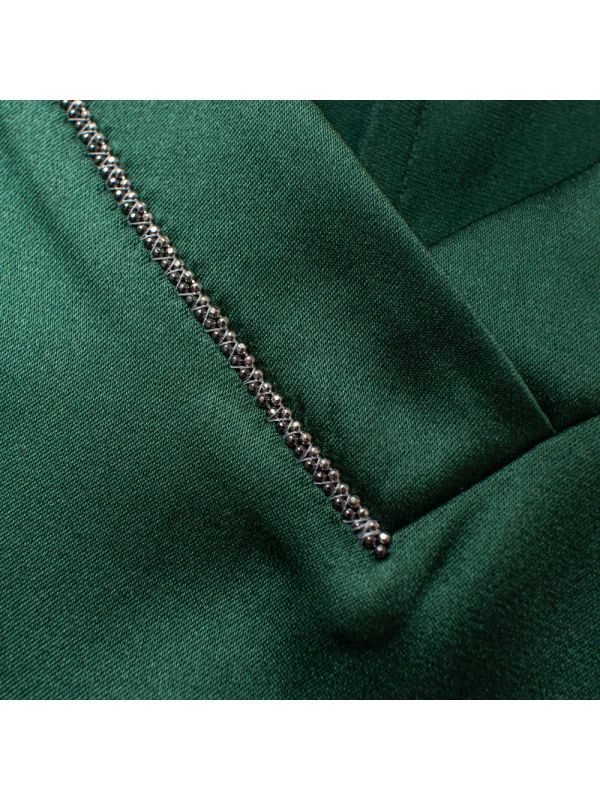 PESERICO Canotta seta scollo a v Verde