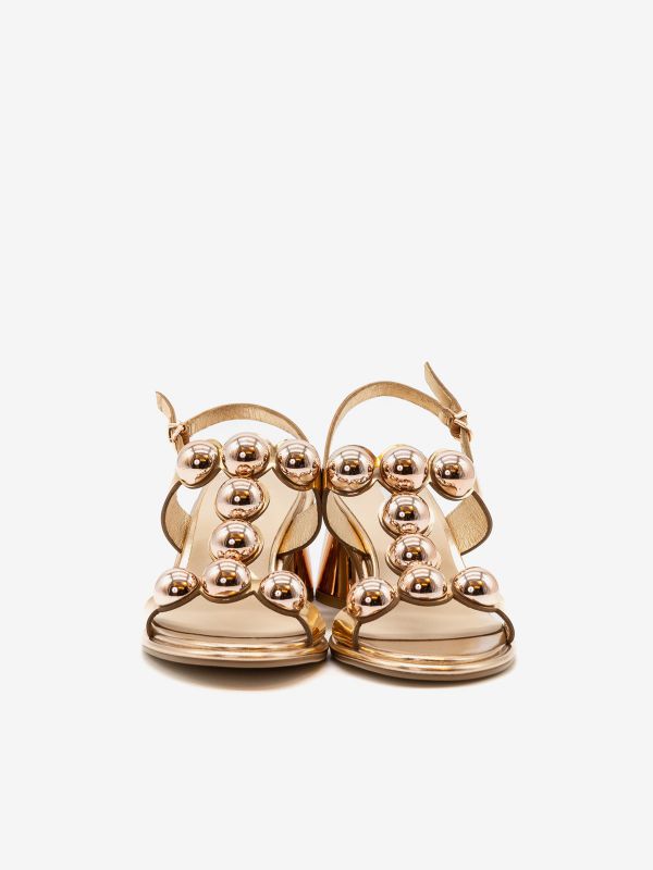 JEANNOT Sandalo tc 5 cm vernice con bulle Oro rosa JEANNOT Sandalo tc 5 cm vernice con bulle Oro rosa