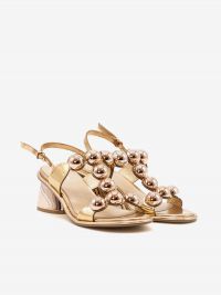 JEANNOT Sandalo tc 5 cm vernice con bulle Oro rosa