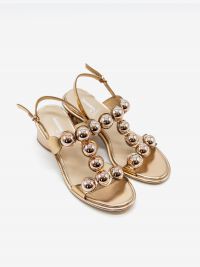 JEANNOT Sandalo tc 5 cm vernice con bulle Oro rosa