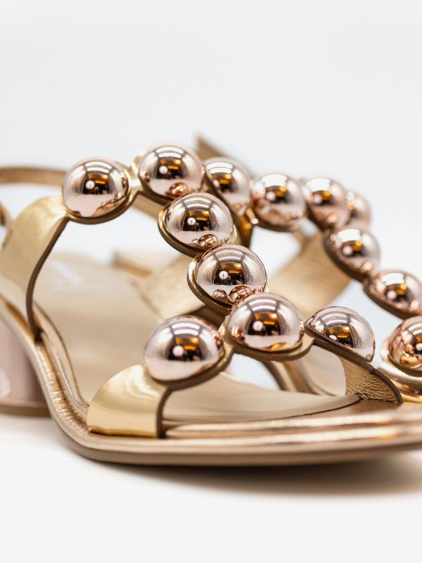 JEANNOT Sandalo tc 5 cm vernice con bulle Oro rosa JEANNOT Sandalo tc 5 cm vernice con bulle Oro rosa