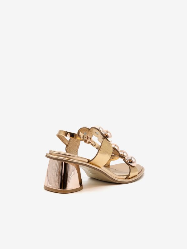 JEANNOT Sandalo tc 5 cm vernice con bulle Oro rosa JEANNOT Sandalo tc 5 cm vernice con bulle Oro rosa