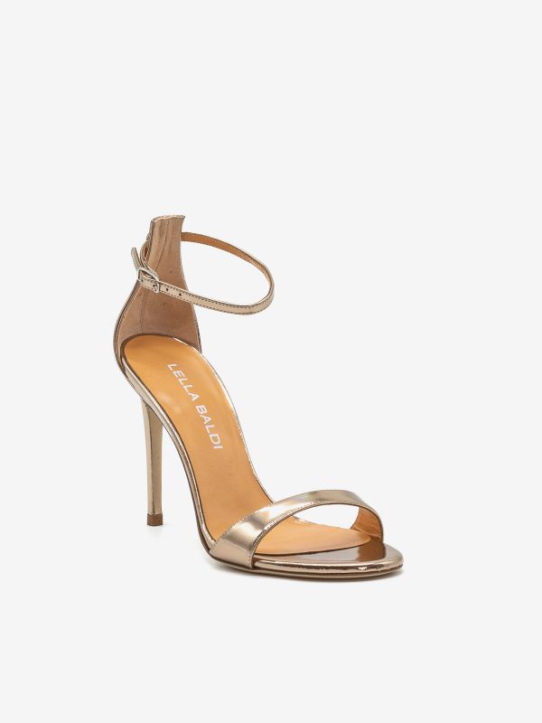 LELLA BALDI Sandalo tc 9 cm Oro rosa