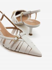 LELLA BALDI Chanel tc 5 cm pelle con fibbia Bianco