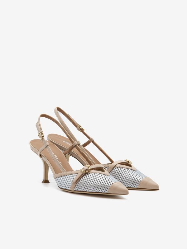 LELLA BALDI Chanel tc 7 cm cipria/argento + fibbia