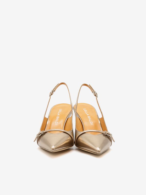 LELLA BALDI Chnael tc 7 cm pelle con fibbia Rame LELLA BALDI Chnael tc 7 cm pelle con fibbia Rame