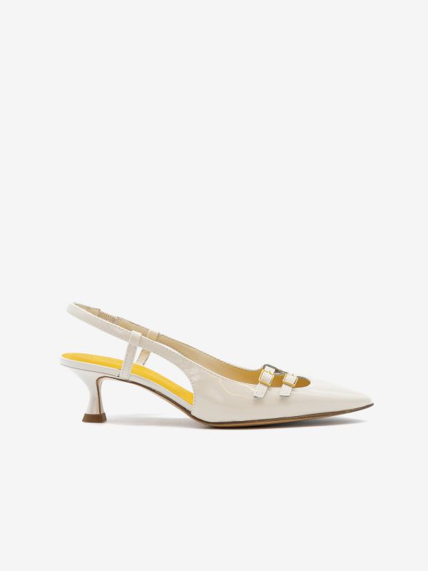 MARA BINI Chanel tc 5 cm con fibbie Panna MARA BINI Chanel tc 5 cm con fibbie Panna