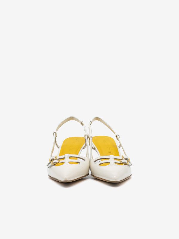 MARA BINI Chanel tc 5 cm con fibbie Panna MARA BINI Chanel tc 5 cm con fibbie Panna