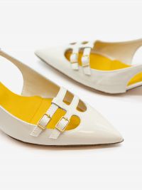 MARA BINI Chanel tc 5 cm con fibbie Panna