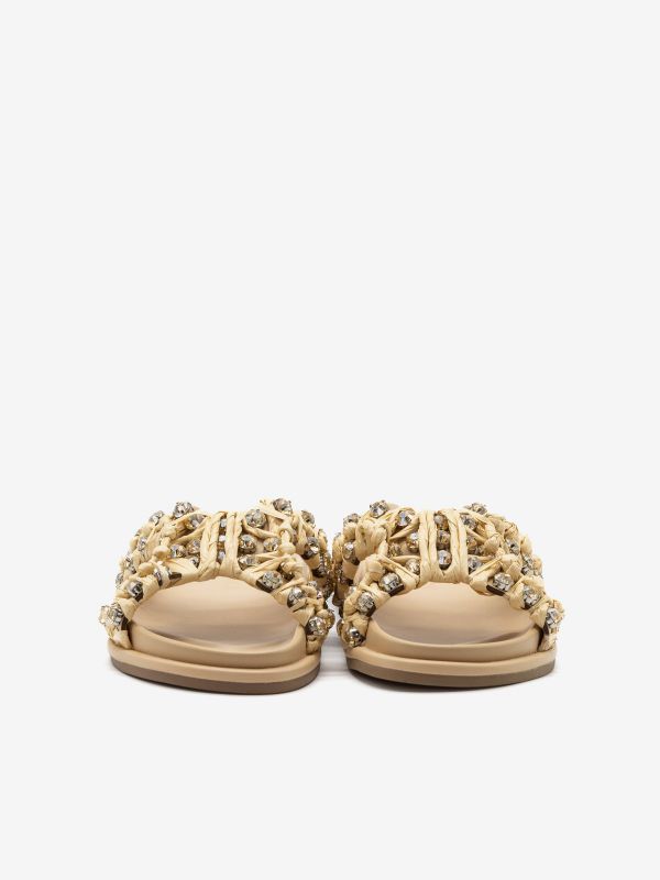 NOA HARMON Ciabatta raffia Beige