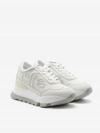 RUCOLINE Sneakers pelle tc 7 cm Bianco