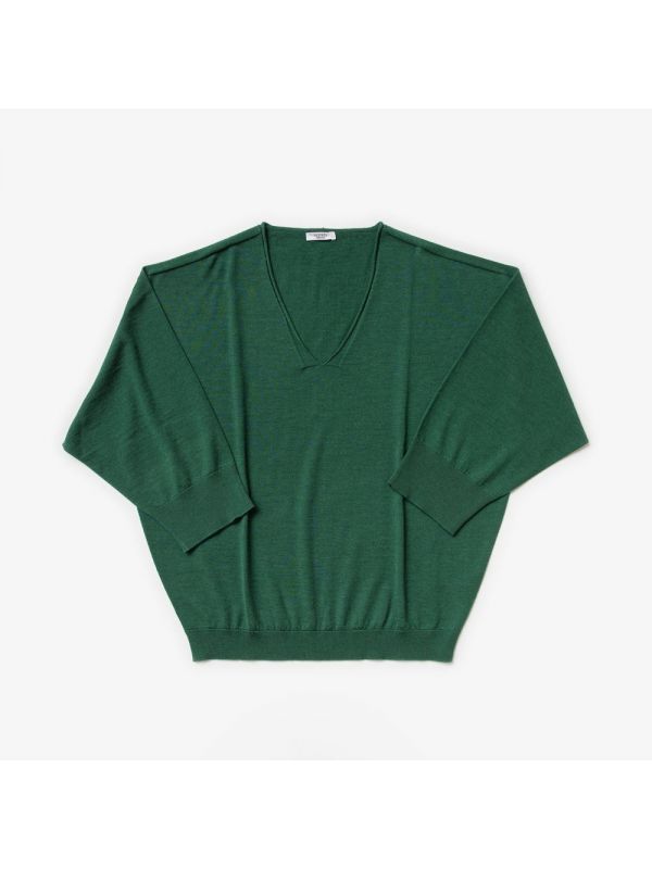 PESERICO Maglione scollo a "V" Verde oliva