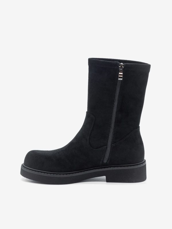 JEANNOT Stivaletto tc 10 camoscio con cerniera Nero